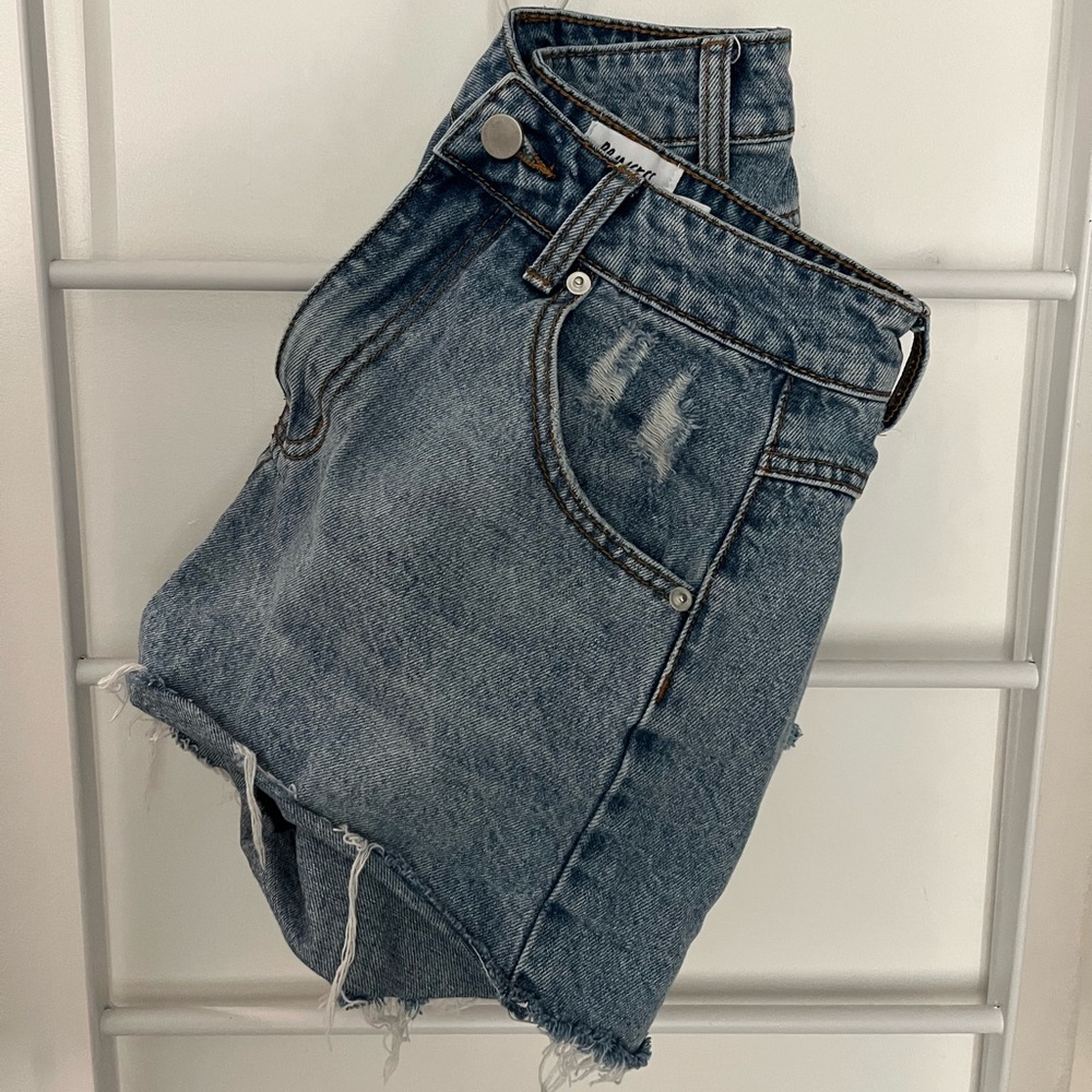 Princess Polly Deniem Distressed Shorts